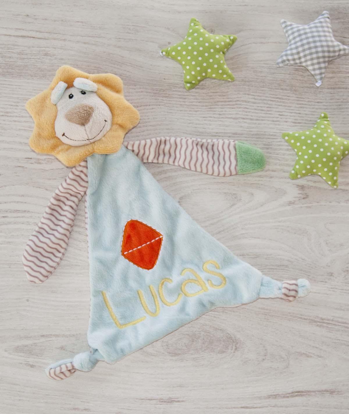 Dou Dou Personalizado Bebé Peluche Leon Rombo - Nanetes #